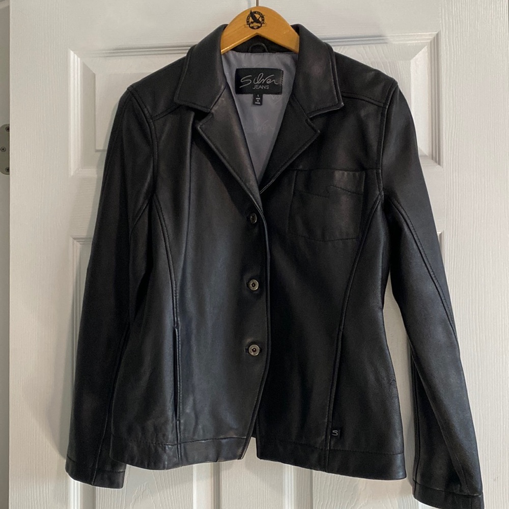 Silver Leather Jacket